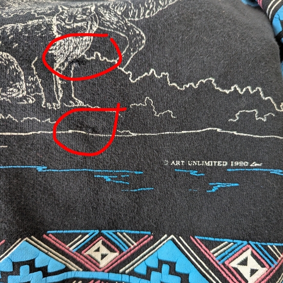 Rare AU Sportswear Vintage 90s Wildlife Sweatshirt..Size Large - Picture 6 of 7